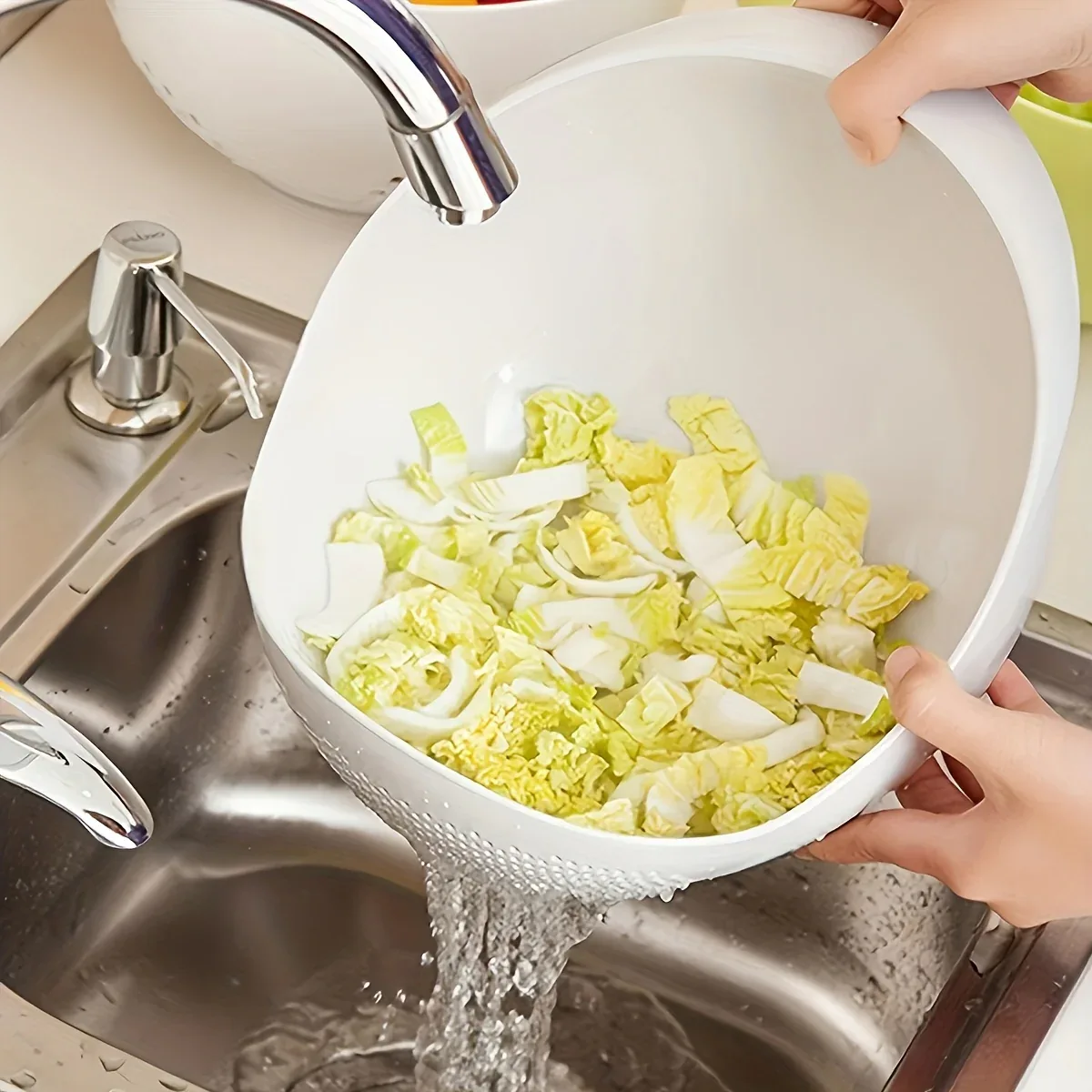 Montero Milan 1 Modern Plastic Multi-Purpose Kitchen Strainer - Fruit, Vegetable, Rice, and Grain Food Drain Basket - Kitchen Accessory Storage Basket - Image 6