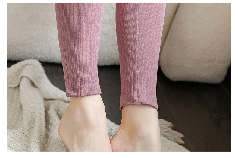 1 Set Warm Thermal Underwear Sexy Ladies Intimates Long Johns Women Shaped Sets Female Middle Collar Thermal Shaping Clothes - Image 15