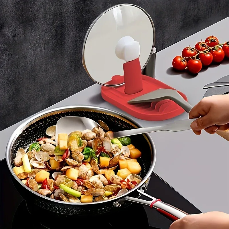 Montero Milan 1pc Foldable Kitchen Pot Lid & Utensil Holder Shelf - Heavy-Duty Plastic Space-Saving -Shook/Shovel with Lid Rack, Stove/ Shelf Organizer for Pots, Pans, Spatulas, Spoons - Install for Small Kitchens, Ideal Gift - Image 6