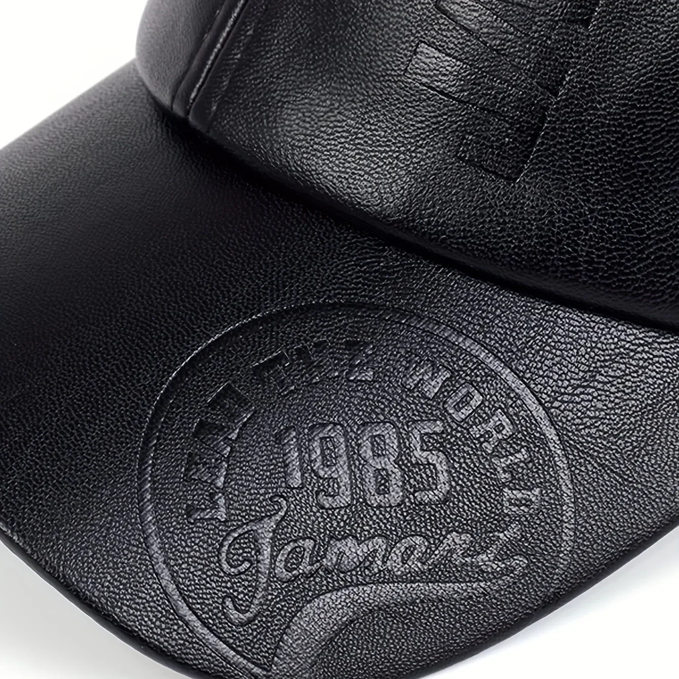 1pc Men's British PU Leather Baseball Cap Adjustable Breathable Casual Hat Spring/Summer/Autumn/Winter Hat Christmas Gift - Image 7