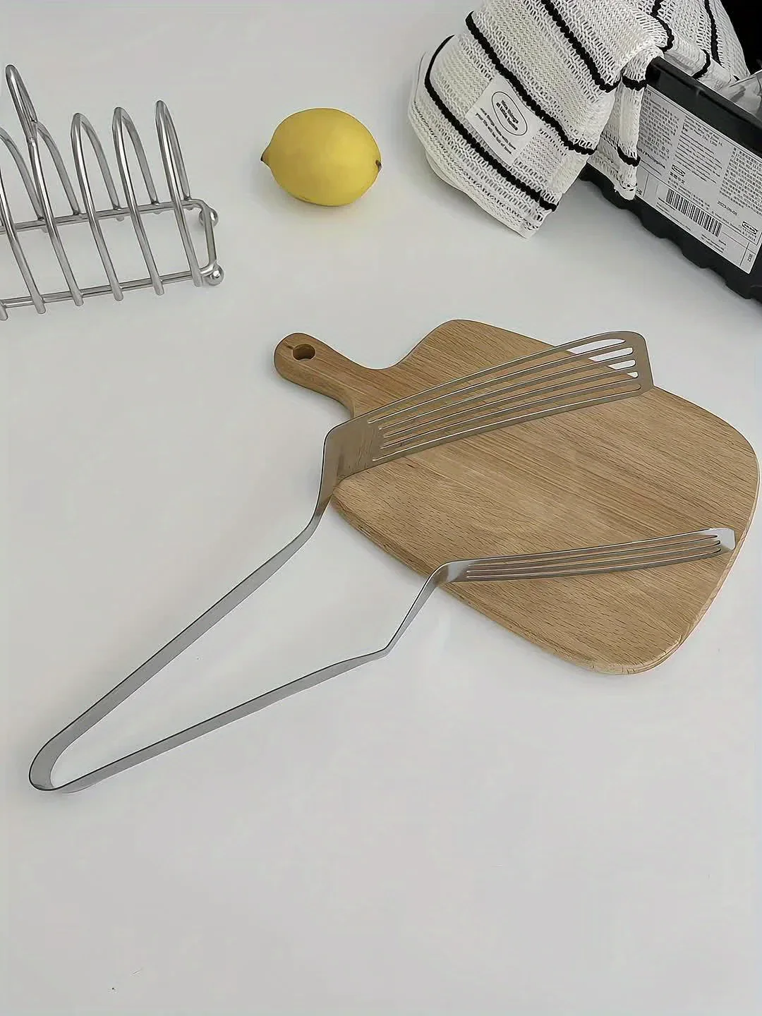 1pc, Multifunctional Stainless Steel Serving Tongs for Buffet, Fish Frying, Bread, Steak, Salad, and Dessert - Kitchen Tools for Effortless Food Prep and Presentation - Image 11