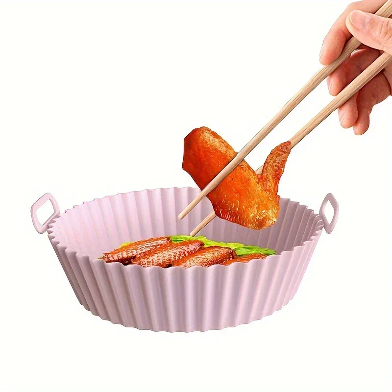 1pc Reusable Silicone Air Fryer Liner – Non-Stick Food-Grade, Universal Fit for All Air Fryers, Multi-Purpose Cooking Accessory, No Power Needed - Image 13