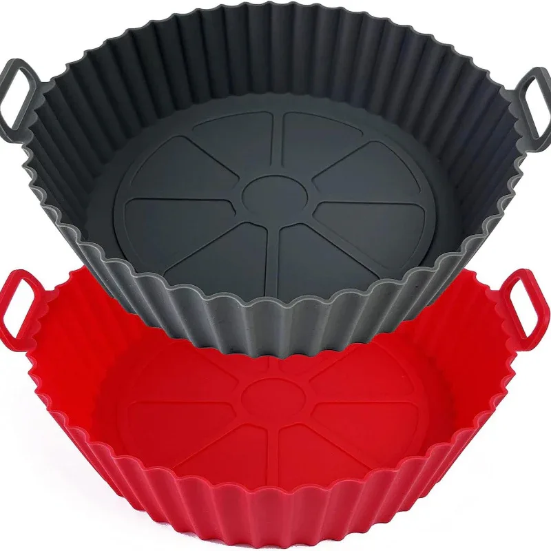 1pc Reusable Silicone Air Fryer Liner – Non-Stick Food-Grade, Universal Fit for All Air Fryers, Multi-Purpose Cooking Accessory, No Power Needed - Image 2
