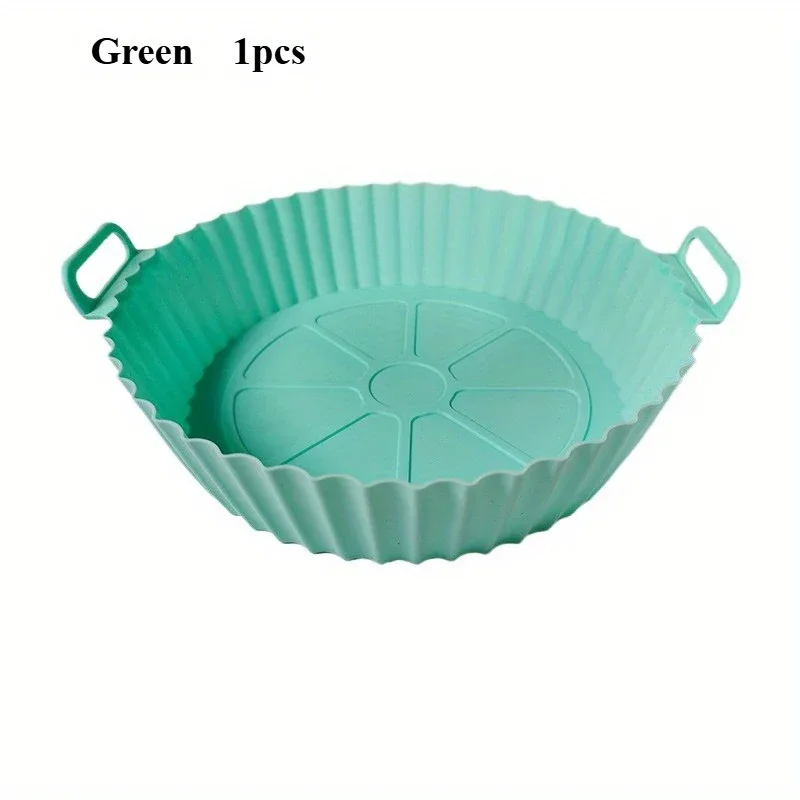 1pc Reusable Silicone Air Fryer Liner – Non-Stick Food-Grade, Universal Fit for All Air Fryers, Multi-Purpose Cooking Accessory, No Power Needed - Image 8