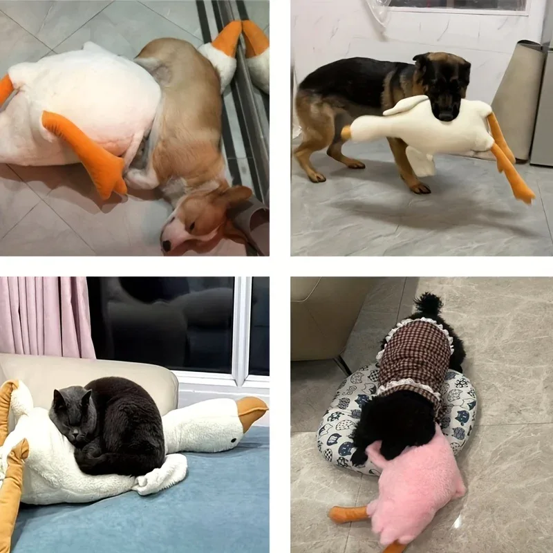1pc White/Grey/Brown Soft Plush Toy, Duck-Companion Play Toy for Dogs, Release Dog Energy, Suitable for Large, Medium and Small Pets - Image 6