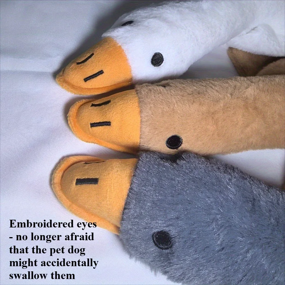 1pc White/Grey/Brown Soft Plush Toy, Duck-Companion Play Toy for Dogs, Release Dog Energy, Suitable for Large, Medium and Small Pets - Image 7