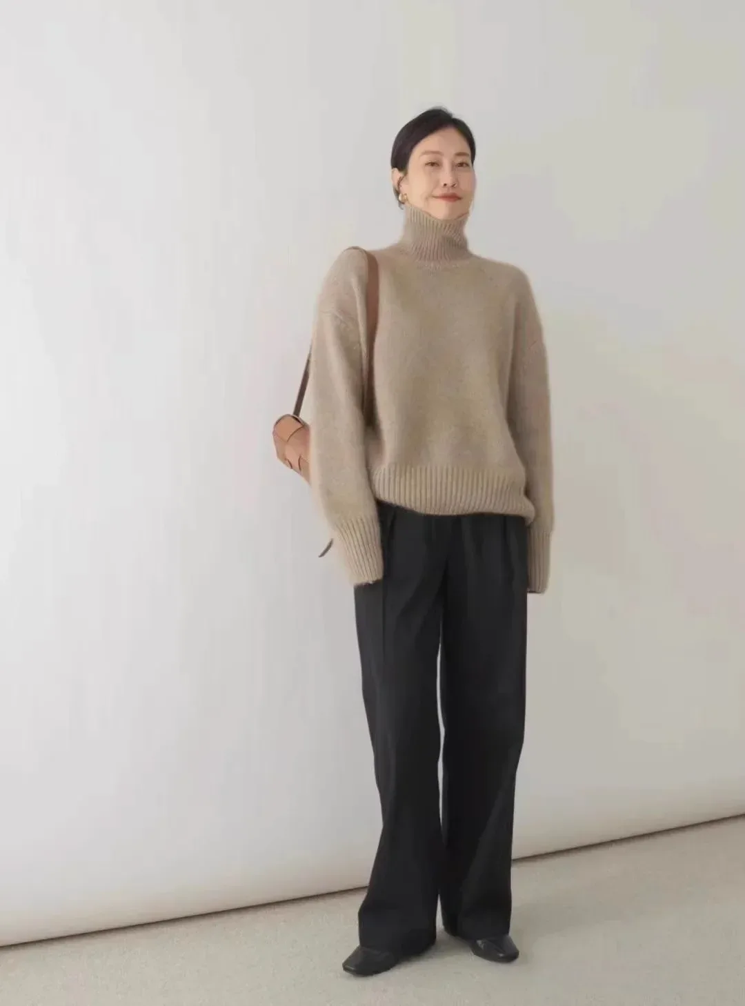 2024 Autumn and Winter New Thick Cashmere Sweater Women High Neck Pullover Sweater Warm Loose Knitted Base Sweater Jacket Tops - Image 19