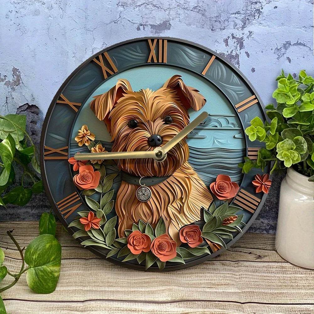 Yorkshire Terrier Silent Wall Clock - Image 2