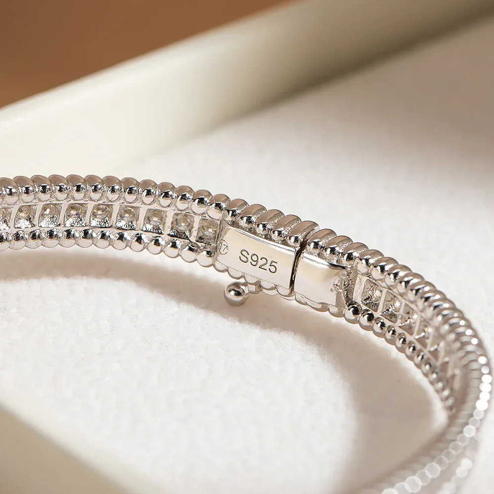 2mm Full Moissanite Bracelets with GRA Certified 100% 925 Sterling Silver Plated 18K Gold Luxury Fine Jewelry Bangle For Women - Image 16