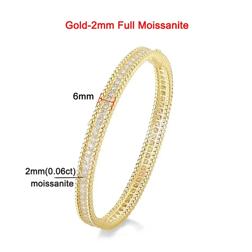 2mm Full Moissanite Bracelets with GRA Certified 100% 925 Sterling Silver Plated 18K Gold Luxury Fine Jewelry Bangle For Women - Image 23