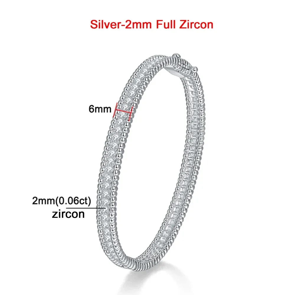 2mm Full Moissanite Bracelets with GRA Certified 100% 925 Sterling Silver Plated 18K Gold Luxury Fine Jewelry Bangle For Women - Image 24