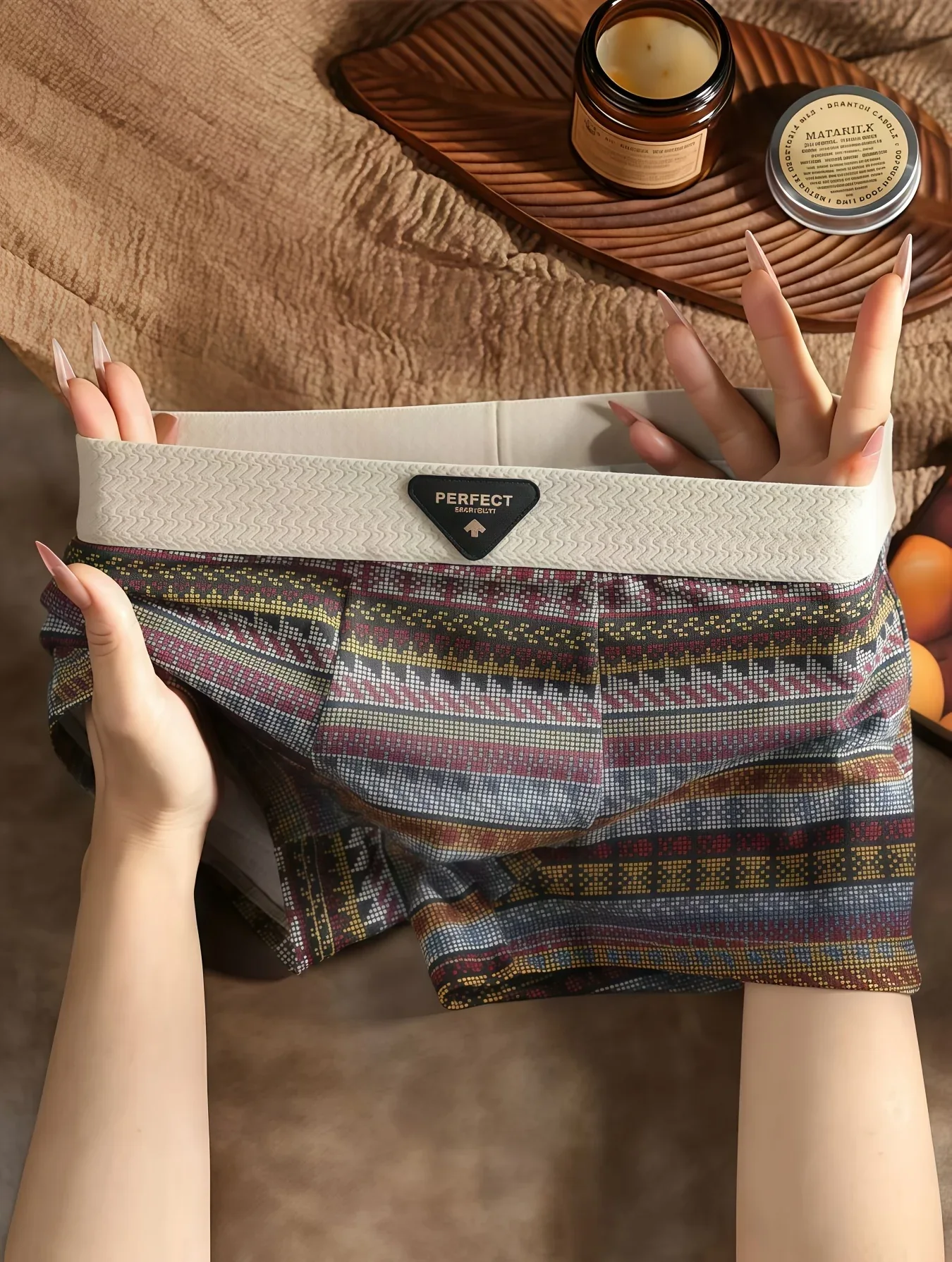 4-Pack Men's Boxer Briefs, Light Luxury Fashion, Ethnic Style Printing Comfortable Breathable Underwear, Comfortable Undergarments, Leisure Clothing, Fashion Underwear, Stylish Boxer Briefs, Premium Quality, Lightweight Under - Image 4
