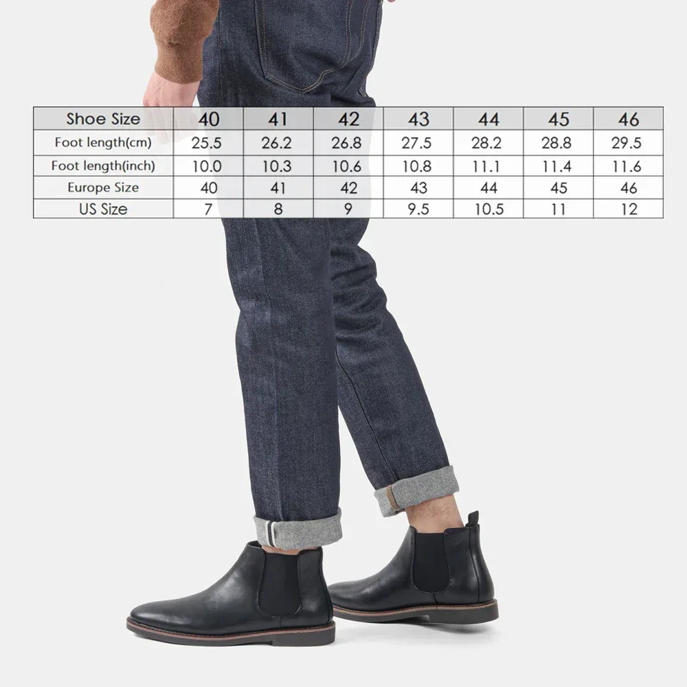 40~46 Men Chelsea Boots Brand Retro Comfortable Fashion Men Boots - Image 31