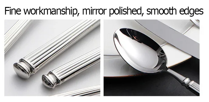 4pcs Bright 18/10 Stainless Steel Luxury Cutlery Set Dinnerware Tableware Knife Spoon Fork Flatware Dishwasher Safe Utensils - Image 10