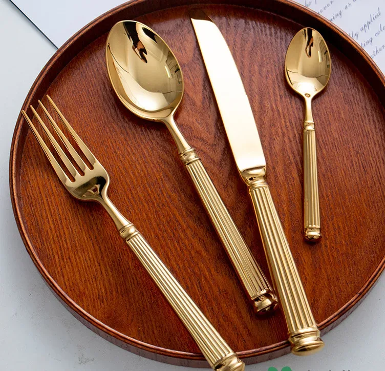 4pcs Bright 18/10 Stainless Steel Luxury Cutlery Set Dinnerware Tableware Knife Spoon Fork Flatware Dishwasher Safe Utensils - Image 18