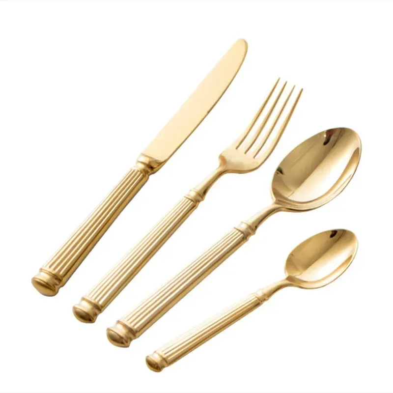 4pcs Bright 18/10 Stainless Steel Luxury Cutlery Set Dinnerware Tableware Knife Spoon Fork Flatware Dishwasher Safe Utensils - Image 6
