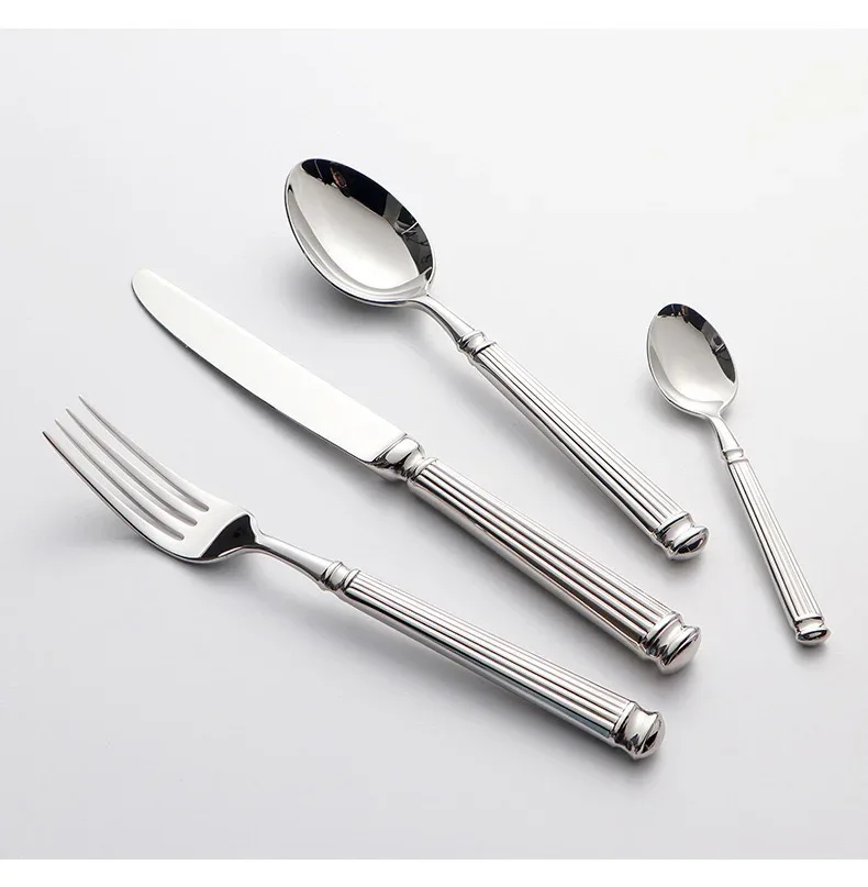 4pcs Bright 18/10 Stainless Steel Luxury Cutlery Set Dinnerware Tableware Knife Spoon Fork Flatware Dishwasher Safe Utensils - Image 8