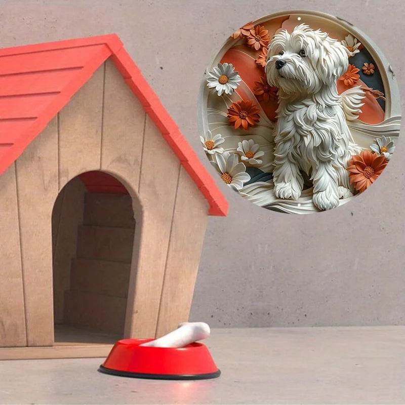 Maltese Dog Flat 3D Ornament - Image 3