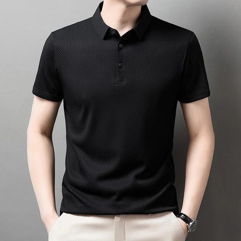 AirKnit Breathable Textured Polo Shirt - Image 10