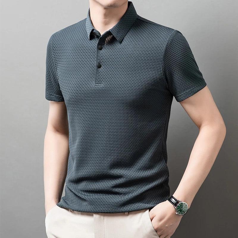 AirKnit Breathable Textured Polo Shirt - Image 13