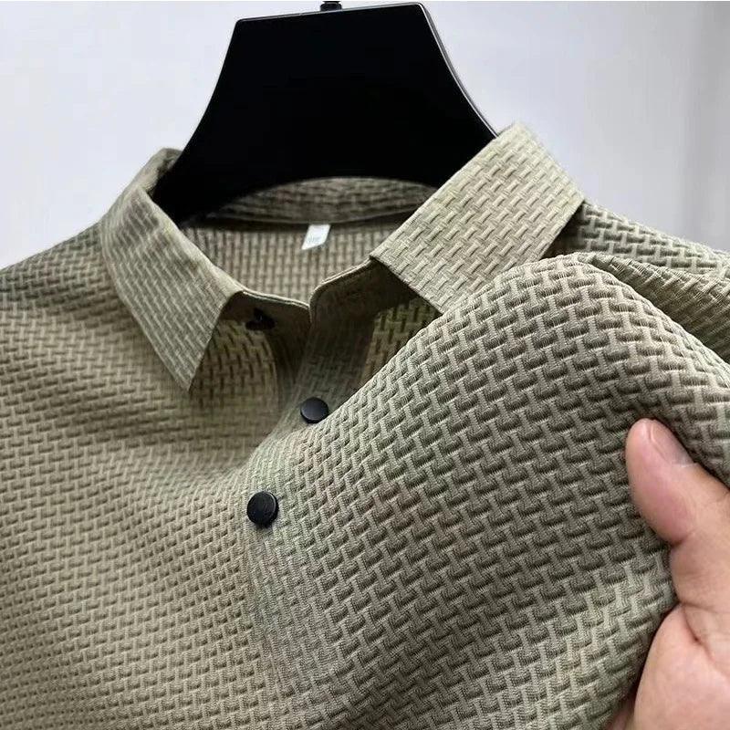 AirKnit Breathable Textured Polo Shirt - Image 30