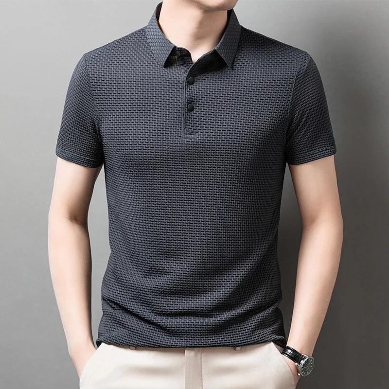 AirKnit Breathable Textured Polo Shirt - Image 8