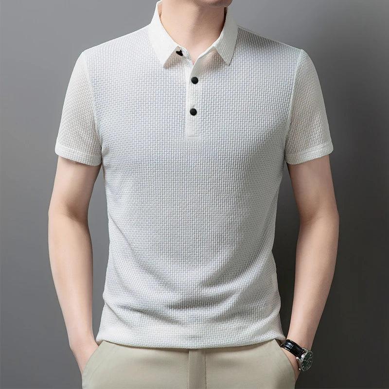AirKnit Breathable Textured Polo Shirt - Image 9