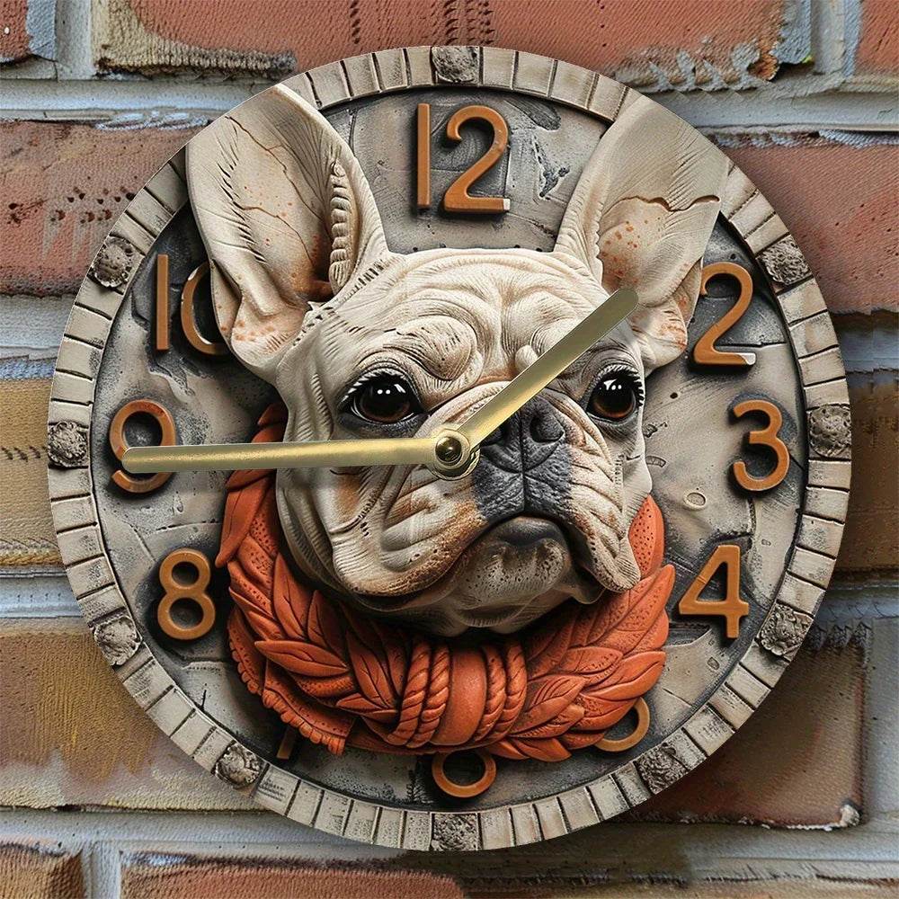 French Bulldog Silent Wall Clock
