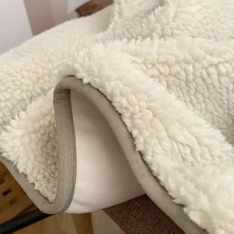 Autumn and Winter Japanese Men's and Women's Fleece Stand Neck Jacket Couple Zipper Loose Warm Lamb Wool Coat Solid Color Jacket - Image 22