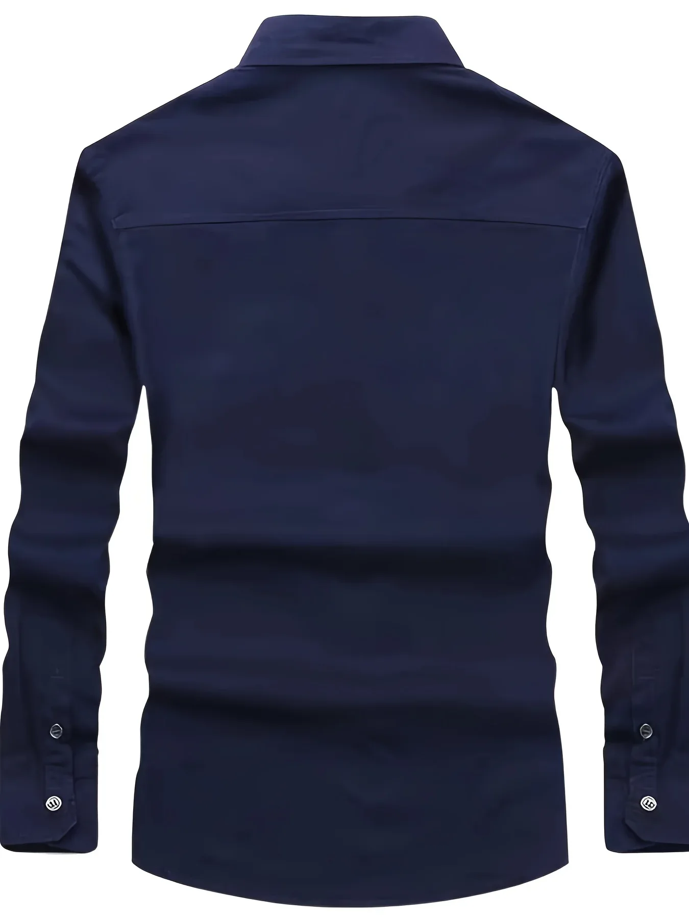 Autumn Long Sleeve Shirt for Men, Outdoor Plus Size Military Style Loose Fit Top, Pure Cotton High-Density Twill Casual Workwear Shirt, Thin Twill Long Sleeve Workwear - Image 7