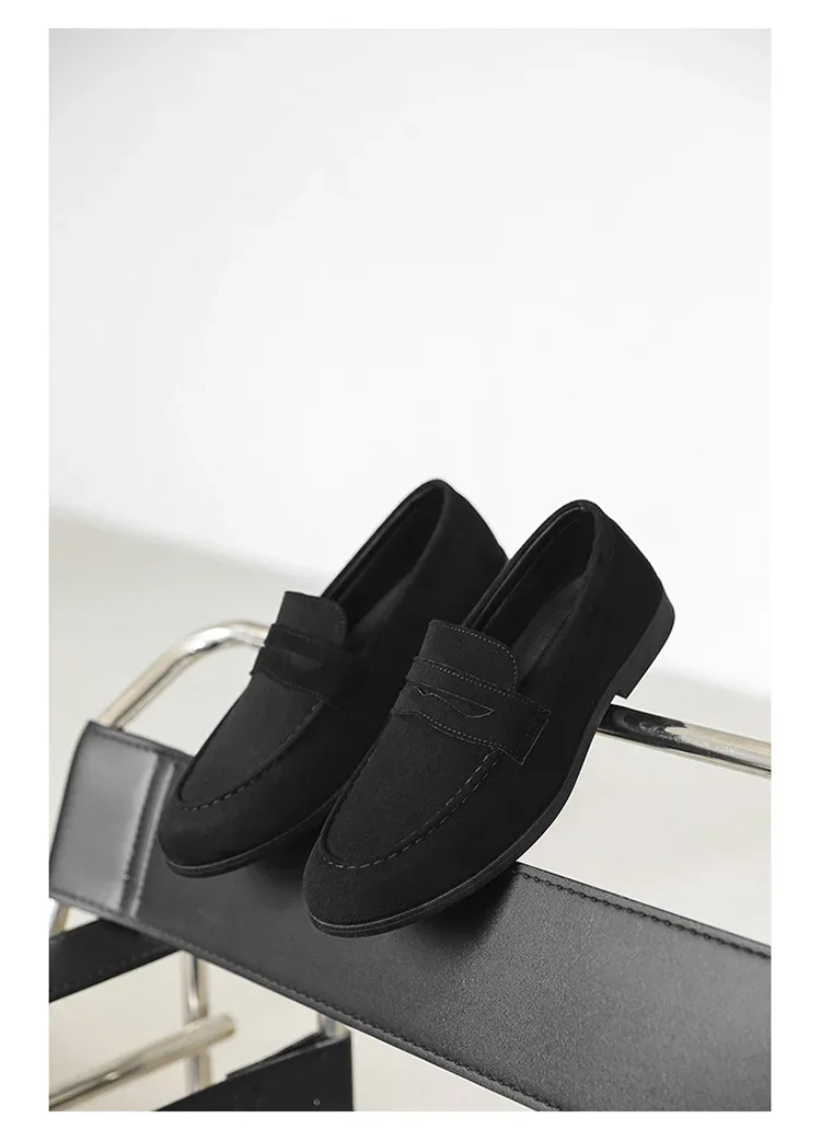Autumn Suede Loafers Man Large Size 45 Comfort Slip-on Casual Shoes Men Flats Retro Brown Moccasins For Men zapatos de hombre - Image 20