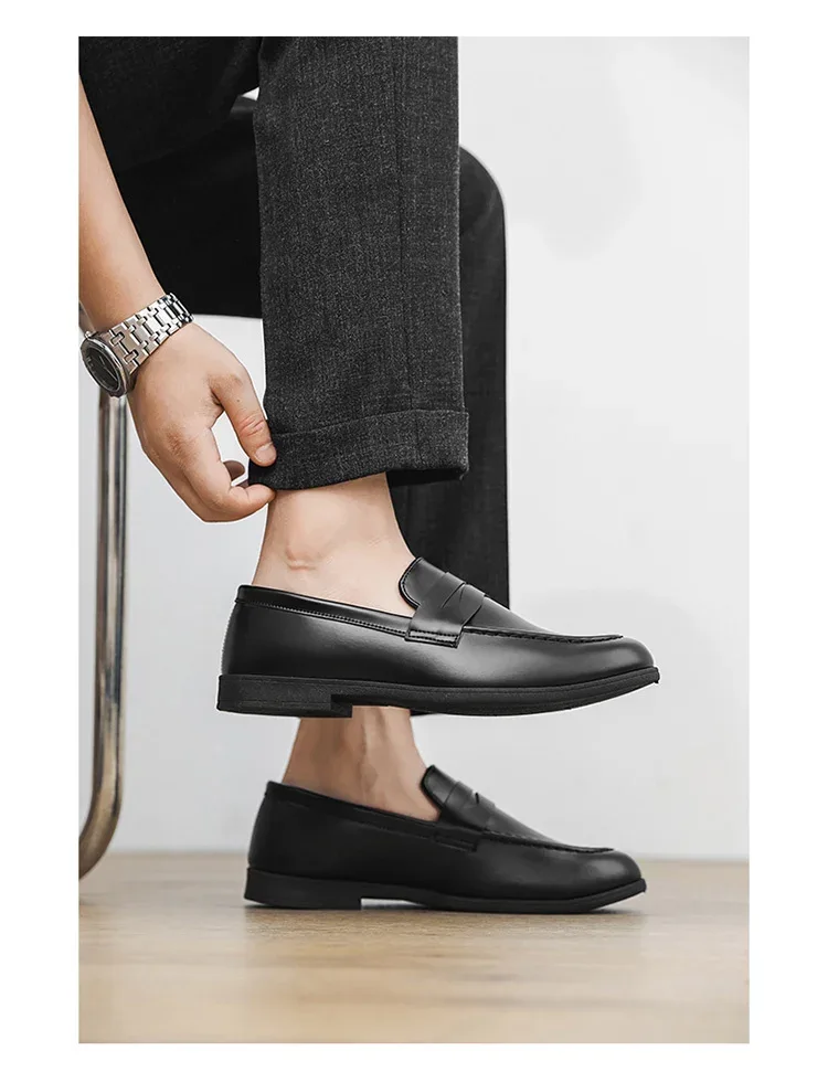 Autumn Suede Loafers Man Large Size 45 Comfort Slip-on Casual Shoes Men Flats Retro Brown Moccasins For Men zapatos de hombre - Image 24