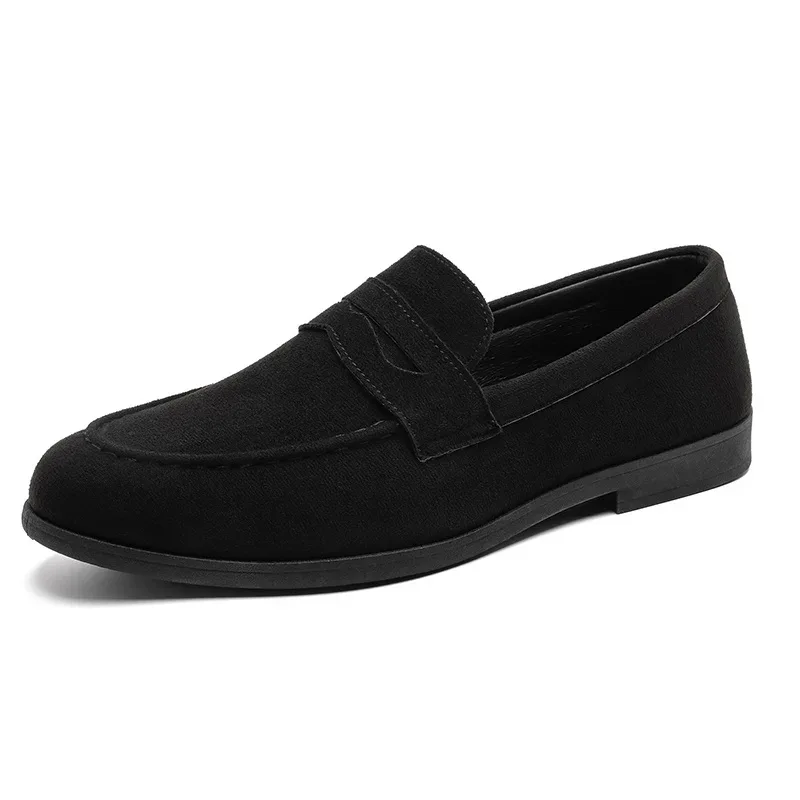 Autumn Suede Loafers Man Large Size 45 Comfort Slip-on Casual Shoes Men Flats Retro Brown Moccasins For Men zapatos de hombre - Image 33