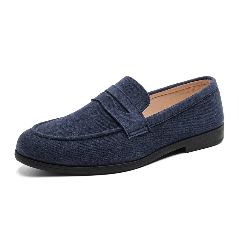Autumn Suede Loafers Man Large Size 45 Comfort Slip-on Casual Shoes Men Flats Retro Brown Moccasins For Men zapatos de hombre - Image 34