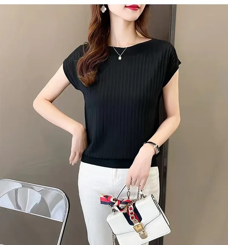 Blusas Mujer De Moda 2025Verano Short Sleeve Knitted Tops Sweater Women Pullovers Sweaters For Women Woman Sweaters Blusa - Image 10