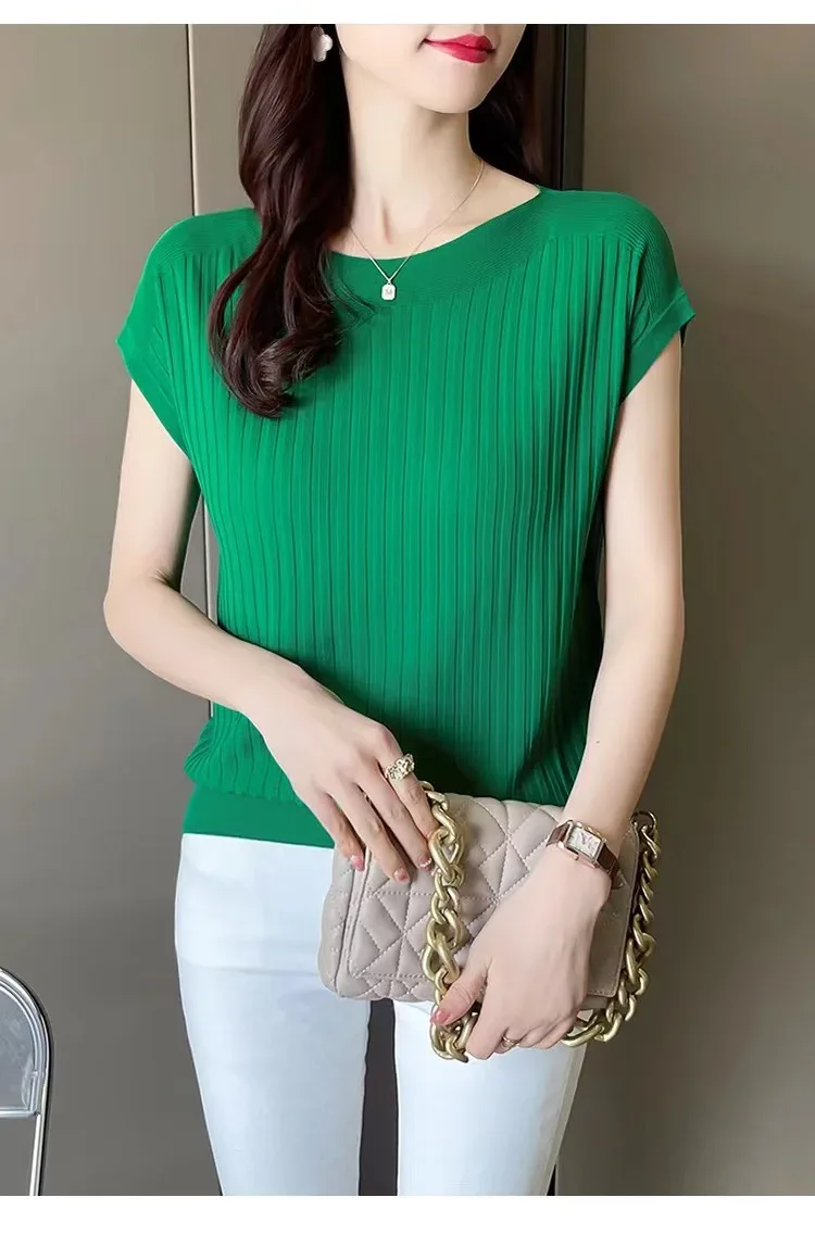 Blusas Mujer De Moda 2025Verano Short Sleeve Knitted Tops Sweater Women Pullovers Sweaters For Women Woman Sweaters Blusa - Image 18