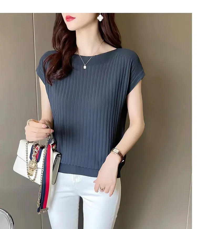 Blusas Mujer De Moda 2025Verano Short Sleeve Knitted Tops Sweater Women Pullovers Sweaters For Women Woman Sweaters Blusa - Image 22