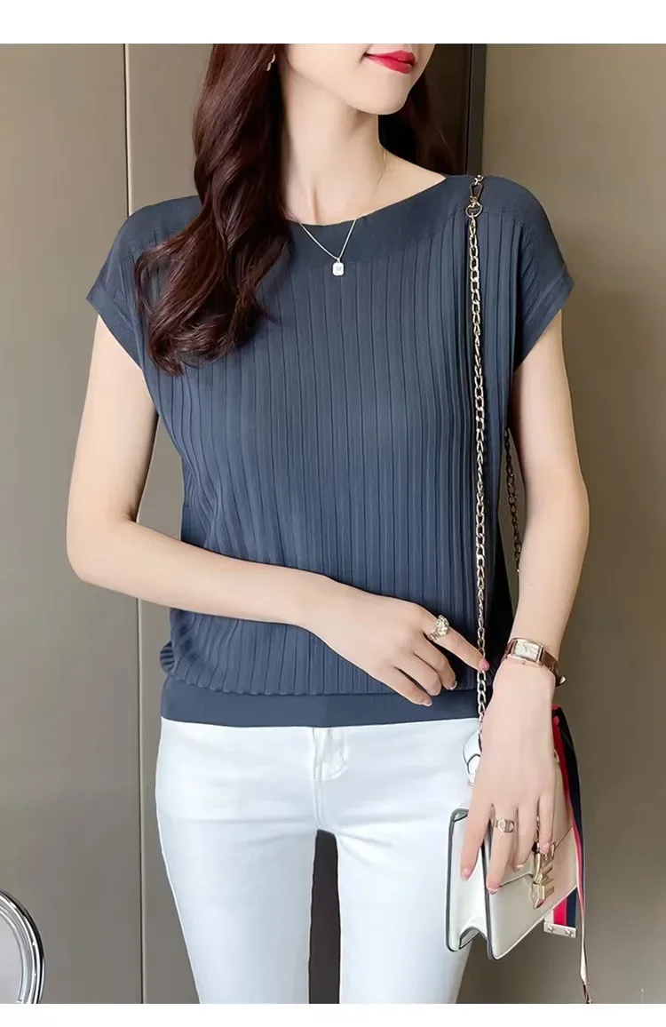 Blusas Mujer De Moda 2025Verano Short Sleeve Knitted Tops Sweater Women Pullovers Sweaters For Women Woman Sweaters Blusa - Image 23