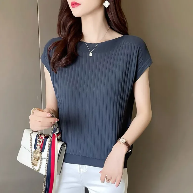 Blusas Mujer De Moda 2025Verano Short Sleeve Knitted Tops Sweater Women Pullovers Sweaters For Women Woman Sweaters Blusa - Image 26