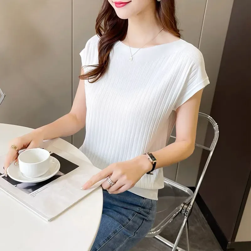 Blusas Mujer De Moda 2025Verano Short Sleeve Knitted Tops Sweater Women Pullovers Sweaters For Women Woman Sweaters Blusa - Image 30