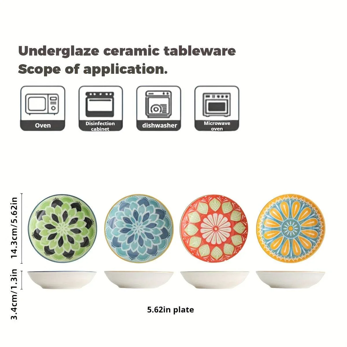 Bohemian Ceramic Seasoning Plates / Bowls Set - Image 11