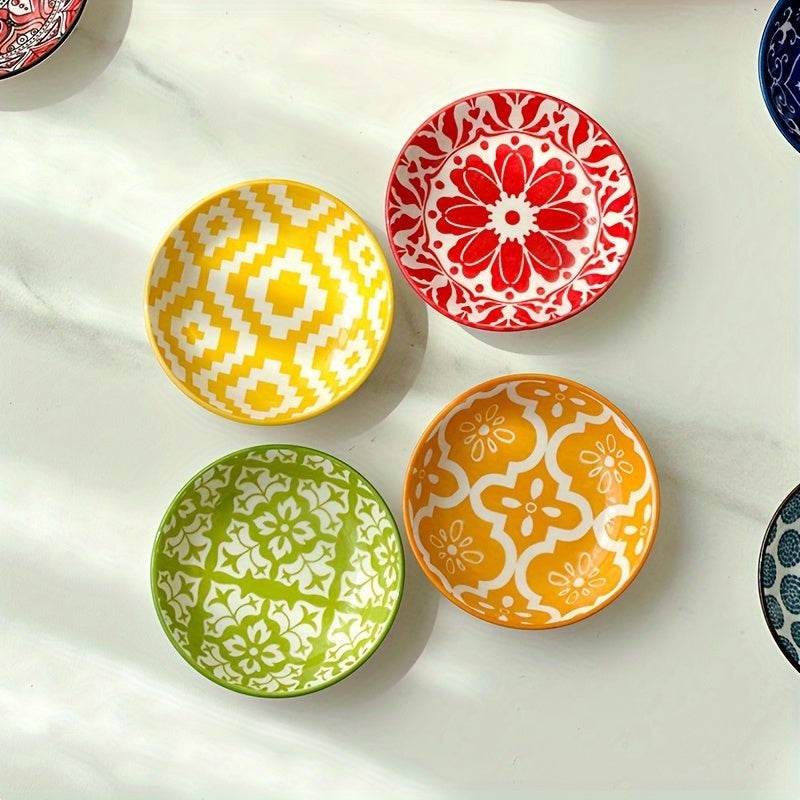 Bohemian Ceramic Seasoning Plates / Bowls Set - Image 7