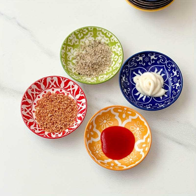 Bohemian Ceramic Seasoning Plates / Bowls Set - Image 8