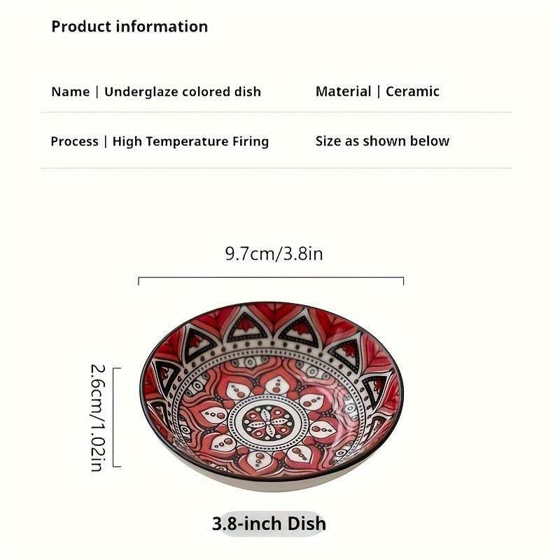 Bohemian Ceramic Seasoning Plates / Bowls Set - Image 9