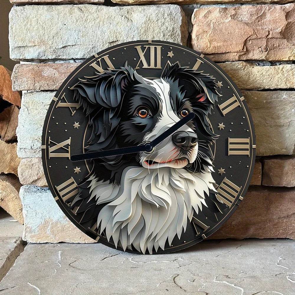 Border Collie Silent Wall Clock - Image 3