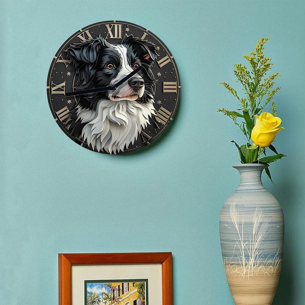 Border Collie Silent Wall Clock - Image 4