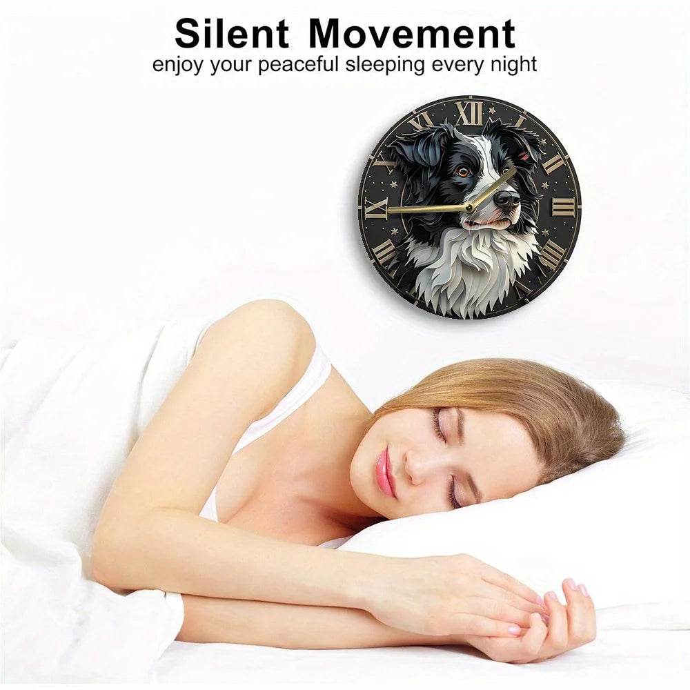Border Collie Silent Wall Clock - Image 5