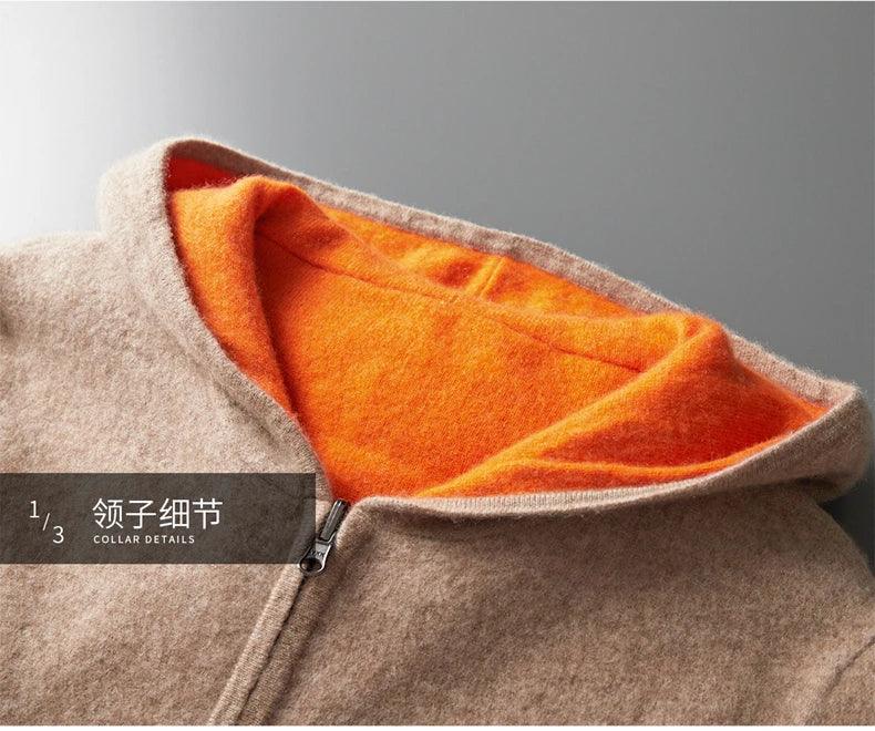 Cashmere Hooded Zip Cardigan - Image 13