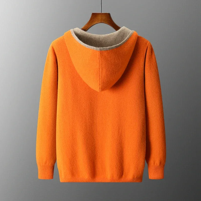 Cashmere Hooded Zip Cardigan - Image 4