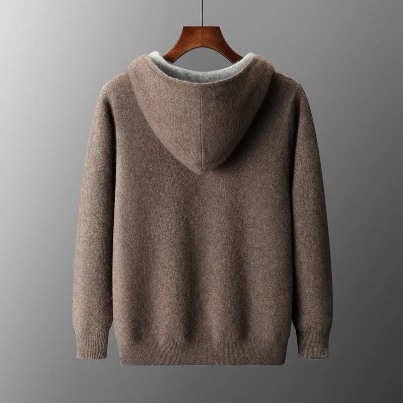 Cashmere Hooded Zip Cardigan - Image 6